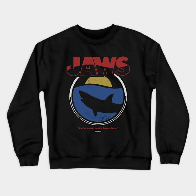 Jaws - Shark Silhouette Crewneck Sweatshirt by Tee Cult